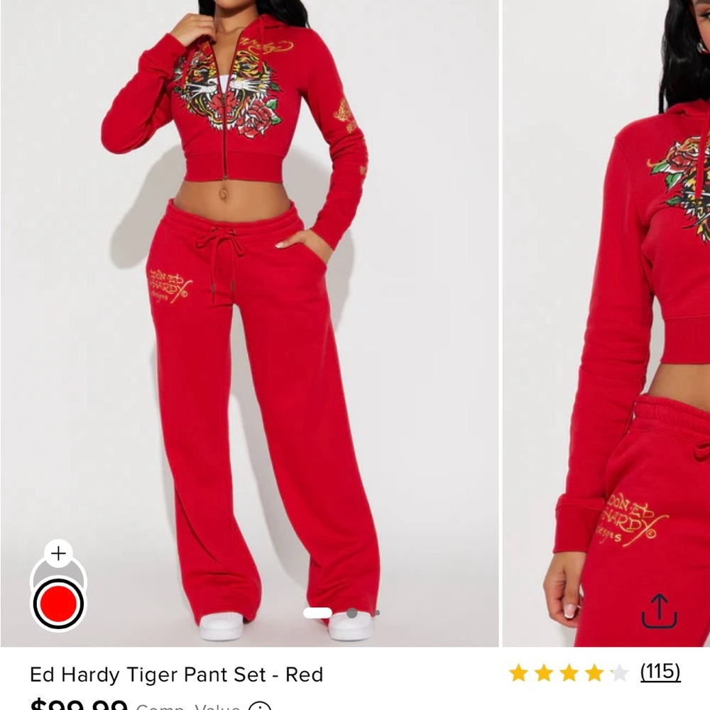 Ed Hardy Red Tiger Pant Set